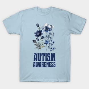 Autism Awareness Floral T-Shirt